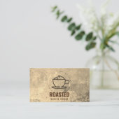 Carte De Visite Coupe du café | Fèves de café (Debout devant)