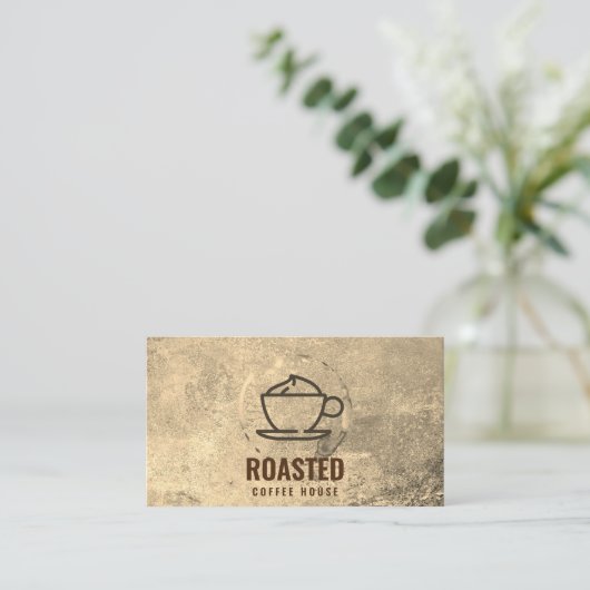 Carte De Visite Coupe du café | Fèves de café (Debout devant)