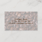 Carte De Visite Coupe du café | Fèves de café (Dos)