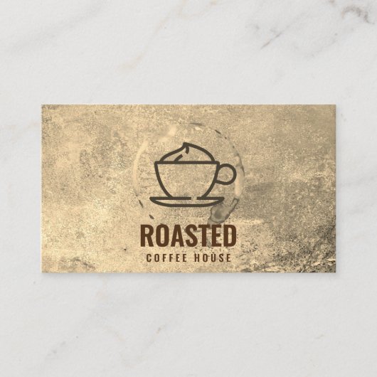 Carte De Visite Coupe du café | Fèves de café (Devant)