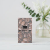 Carte De Visite Coupe du café vapeur | Fèves de café (Debout devant)