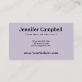 Carte De Visite Coupe et fleurs de loup gris mignonne pour bébé (Dos)