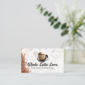 Carte De Visite Coupe Stylisée de Java | Haricots à café (Debout devant)