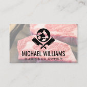Carte De Visite Coupes de steak | Logo Couteaux Boucher (Devant)