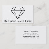 Carte De Visite Coupez schéma, pierre gemme moderne diamant (Devant / Derrière)
