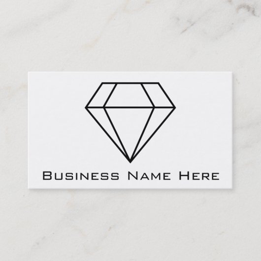 Carte De Visite Coupez schéma, pierre gemme moderne diamant (Devant)