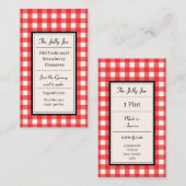 Carte De Visite Coupez vos propres mots clés Hang Accueil Canning (Devant / Derrière)