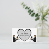 Carte De Visite Couple Dancing Big Heart Wedding planner (Debout devant)