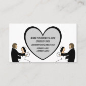 Carte De Visite Couple Dancing Big Heart Wedding planner (Dos)