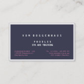 Carte De Visite Couple de caniche rose et Rose (Dos)