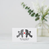 Carte De Visite Couple de chiens Caniches  (Debout devant)