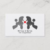 Carte De Visite Couple de chiens Caniches  (Devant)