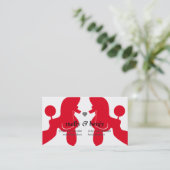 Carte De Visite Couple de chiens Caniches (Debout devant)
