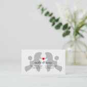 Carte De Visite Couple de chiens Caniches (Debout devant)