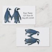 Carte De Visite Couple de pingouin Inséparable Thunder_Cove (Devant / Derrière)