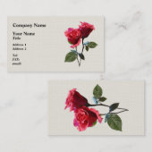 Carte De Visite Couple de roses (Devant / Derrière)