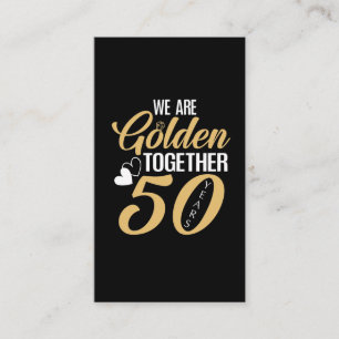 Carte De Visite Couple d'or 50 ans 50e Mariage