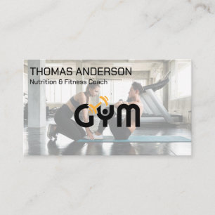 Carte De Visite Couple faisant de l'exercice   Entraînement physiq