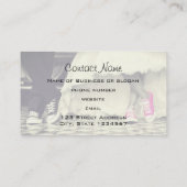 Carte De Visite Couple mariage dans un style rétro Cinties Diner (Dos)