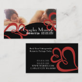 Carte De Visite Couples Massage Spa Thérapiste Clinique Bien-être (Devant / Derrière)