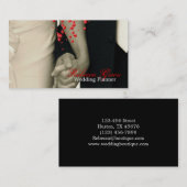 Carte De Visite couples tenant le wedding planner de mains (Devant / Derrière)