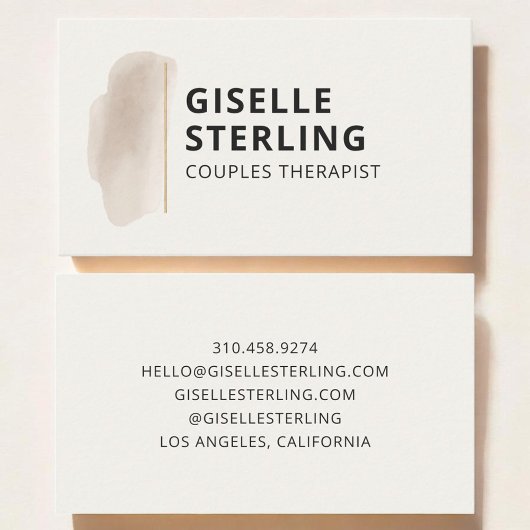 Carte De Visite Couples Therapist Neutral Beige