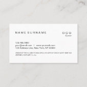 Carte De Visite Coupon d'escompte géométrique Motif d'argent moder (Dos)