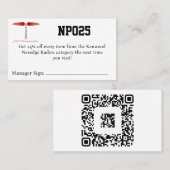 Carte De Visite Coupon NPO25 (Devant / Derrière)