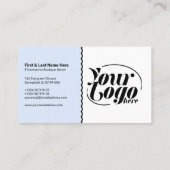 Carte De Visite Coupon rabais QR Code bleu Marketing (Dos)