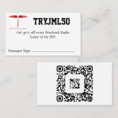 Carte De Visite Coupon TRYJML50 (Devant / Derrière)