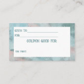 Carte De Visite Coupons de récompense pour enfants (Dos)