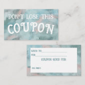 Carte De Visite Coupons de récompense pour enfants (Devant / Derrière)