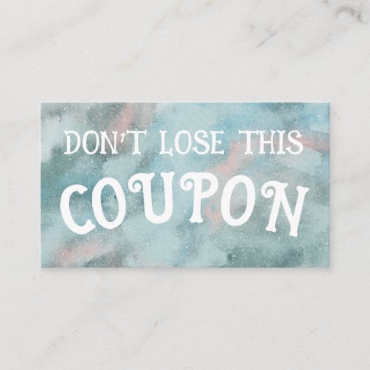 Carte De Visite Coupons de récompense pour enfants (Devant)