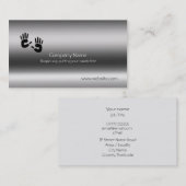 Carte De Visite Coups de main sur l'acier-effet balayé (Devant / Derrière)