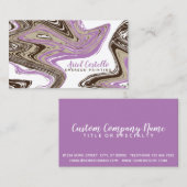 Carte De Visite coups de violet et de chocolat (Devant / Derrière)