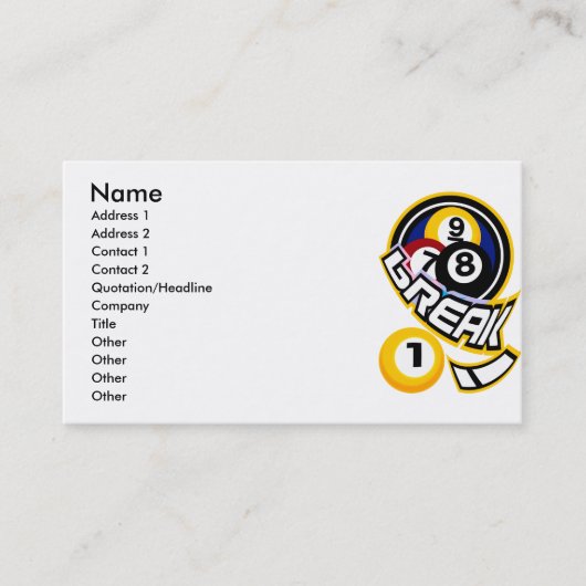 Carte De Visite coupure ! (Devant)