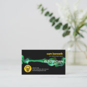 Carte De Visite Courant électrique vert Éclair Électrique (Debout devant)