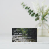 Carte De Visite Courant traversant des arbres (Debout devant)