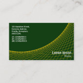 Carte De Visite Courbe - Ambre sur vert foncé (Dos)