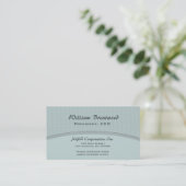 Carte De Visite Courbe bleue en pastel (Debout devant)