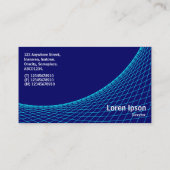 Carte De Visite Courbe - Cyan Blue sur Deep Navy (Dos)
