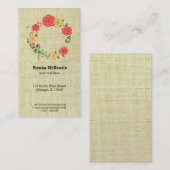 Carte De Visite Courbe de fleurs (Devant / Derrière)