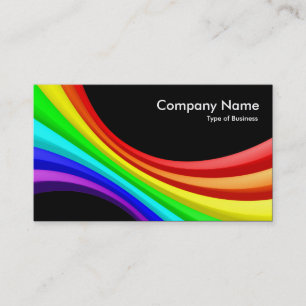 Carte De Visite Courbe de spectre 3d - Noir