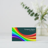 Carte De Visite Courbe de spectre 3d - Vert foncé 003333 (Debout devant)