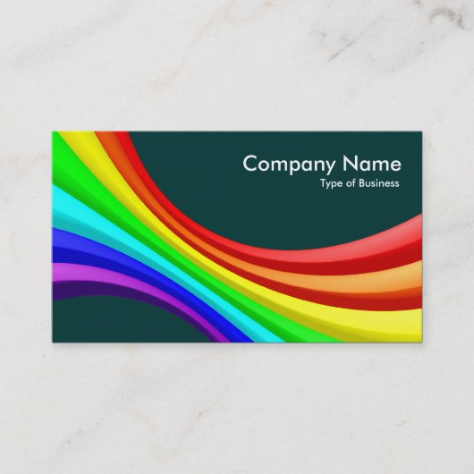 Carte De Visite Courbe de spectre 3d - Vert foncé 003333 (Devant)