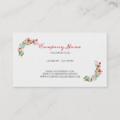 Carte De Visite Courbe florale colorée (Dos)