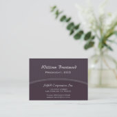 Carte De Visite Courbe foncée de pourpre de prune (Debout devant)