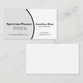 Carte De Visite Courbe grise et blanche Finances (Devant / Derrière)