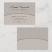 Carte De Visite Courbe grise pâle (Devant / Derrière)