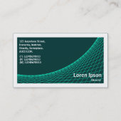 Carte De Visite Courbe II - Turquoise sur Dk Green (Dos)